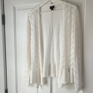 Y2K Worthington White Cream Women's Cardigan size large flowy